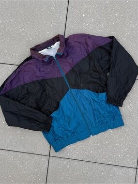 Vintage 90s First Run Colorblock Windbreaker Jacket